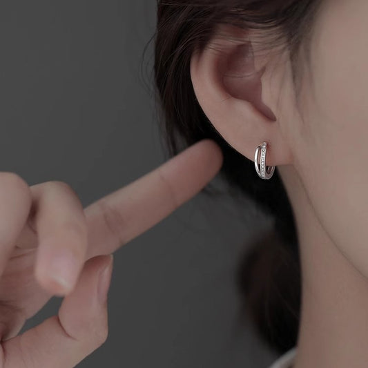 Women's Simple For Retro Fashion Micro Inlay Shiny Zircon Earrings