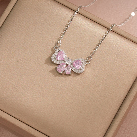 Women's Bow Zircon Special Interest Light Luxury Necklaces