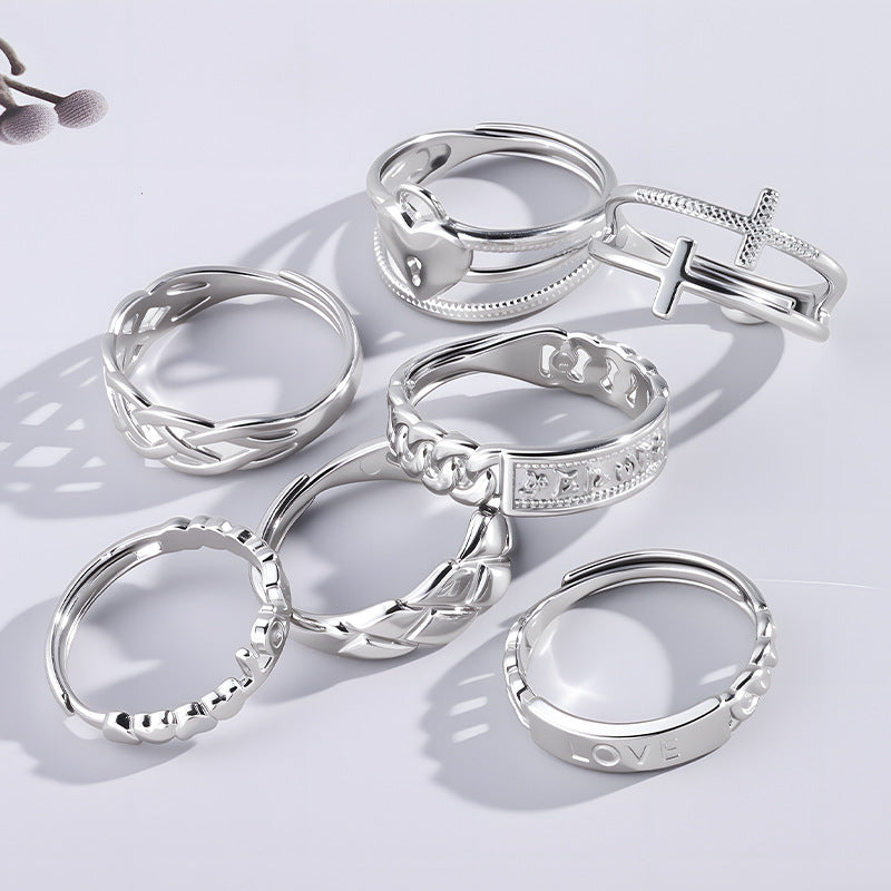 Stainless Steel Does Not Fade Niche Design Simple Korean Style Ring