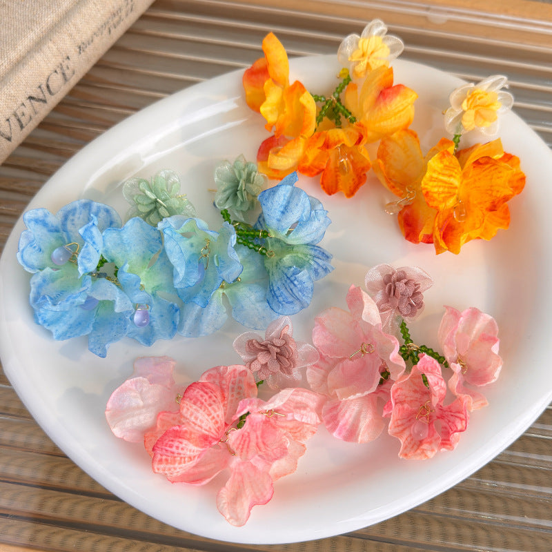 Dopamine Summer Seaside Vacation Style Flower Female Earrings