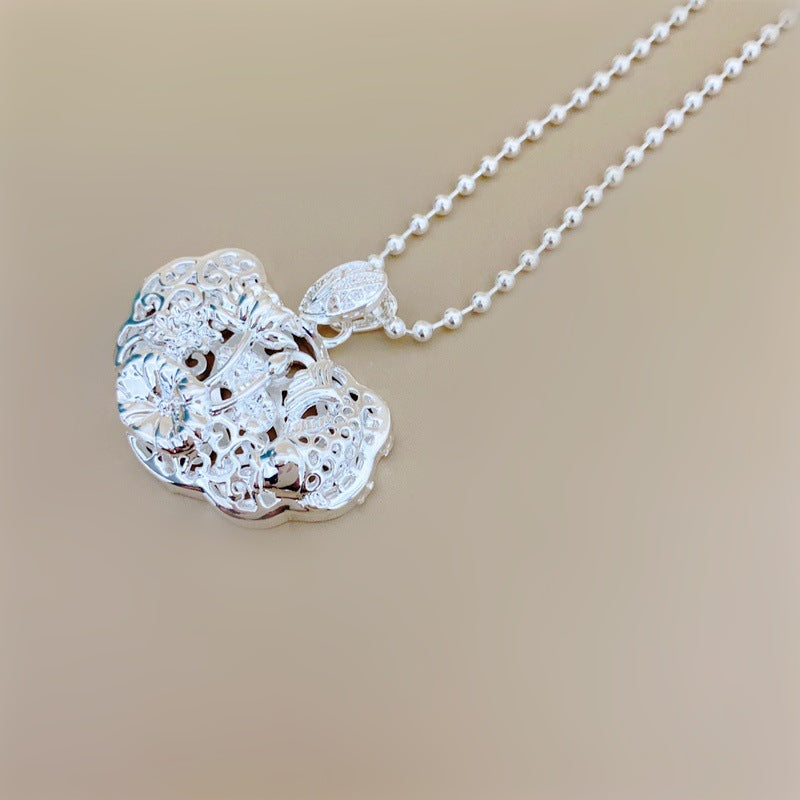 Minority Ethnic Style Female Alloy Imitation Sier Necklaces