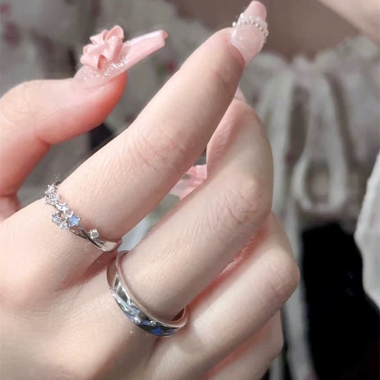 Light Luxury Open Finger Star Falling Rings