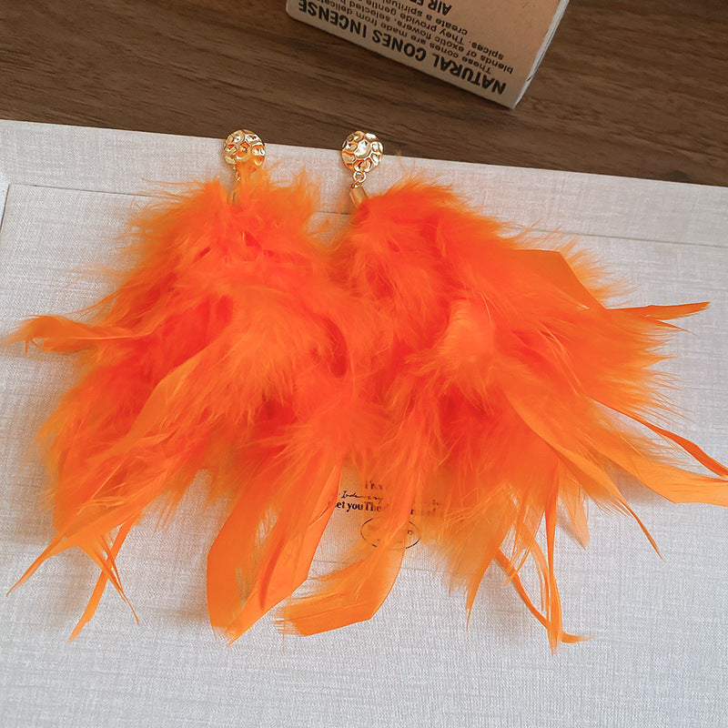 Cheese Pleated Fashionable Casual Style Ear Hook Earrings