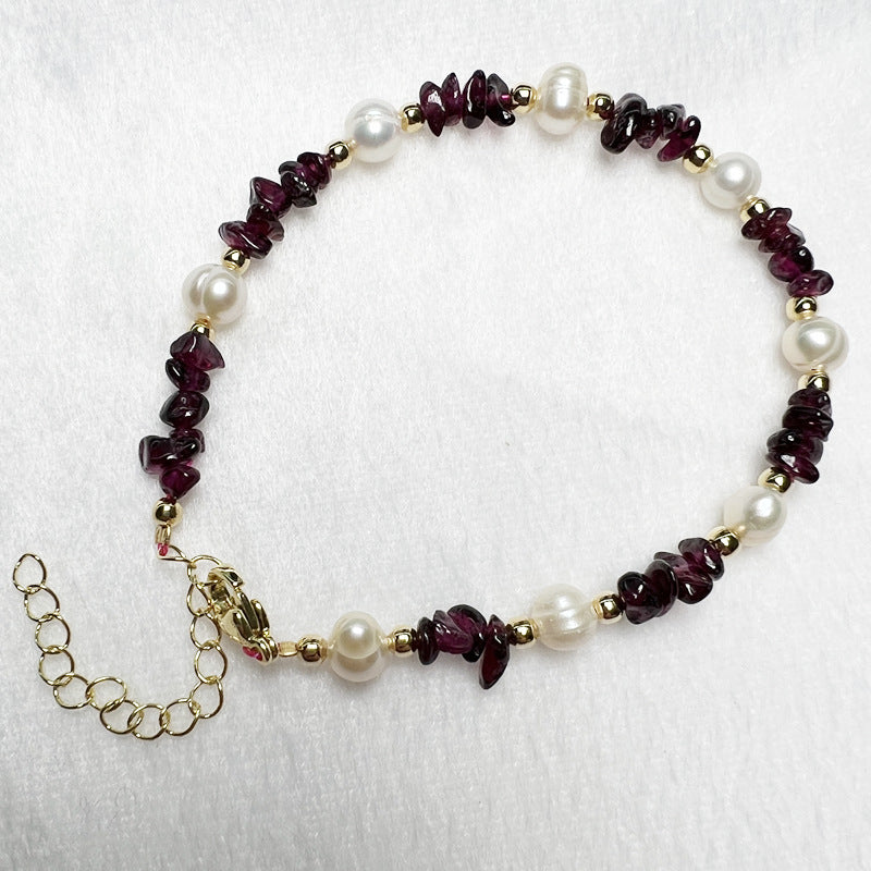 Freshwater Pearl With Crystal Gravel Live Broadcast Amethyst Bracelets