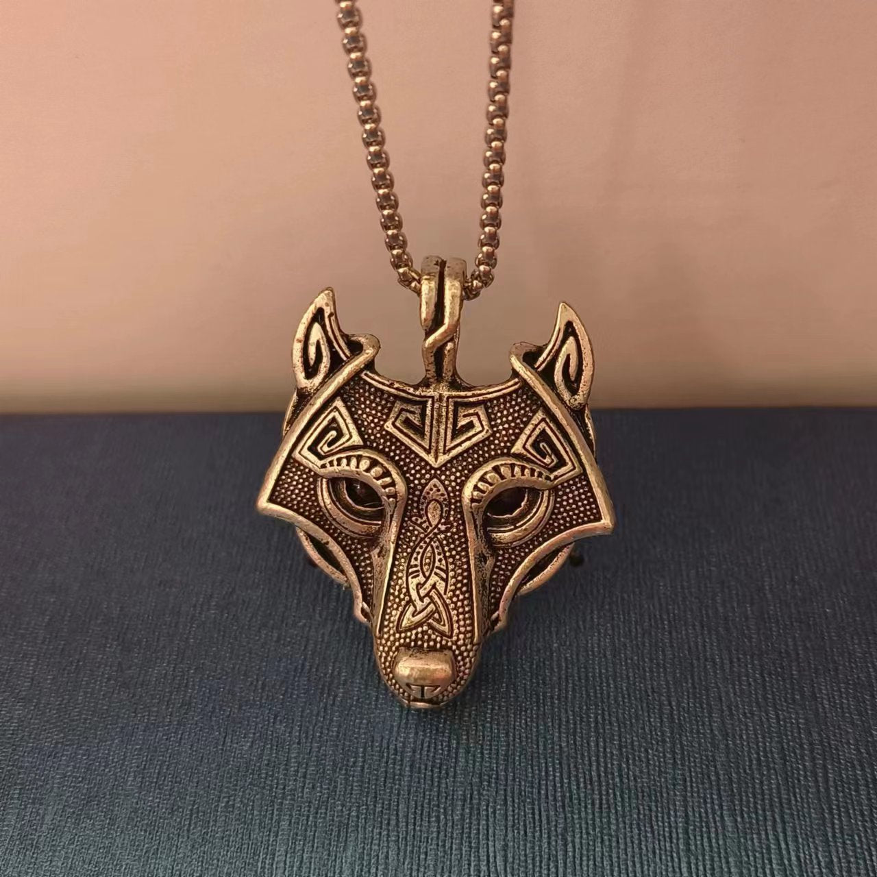 Exaggerated Personalized Viking Force Laboratories Wolf Head Charm Pendants