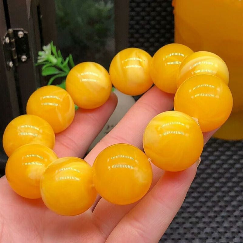 Old Beeswax Yellow Chicken Grease Couple Porcelain White Wax Bracelets
