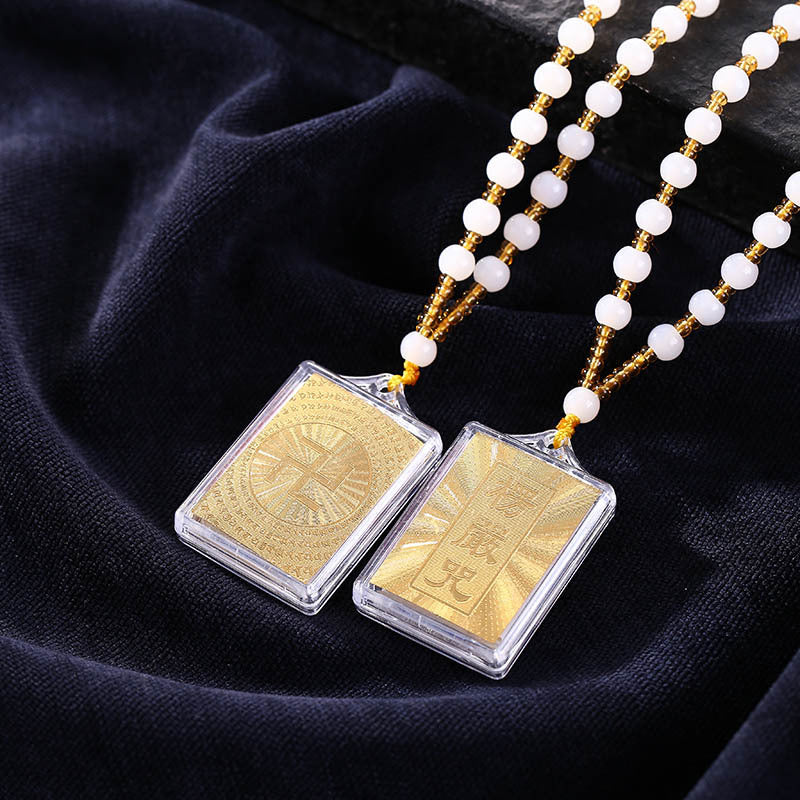 Foil Mantra Built-in Scripture Temple Binding Pendants