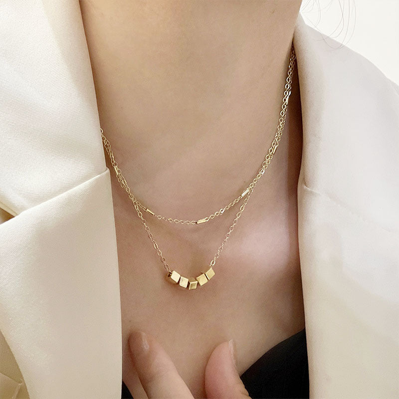 Women's Golden Bean Clavicle Chain Light Luxury Necklaces