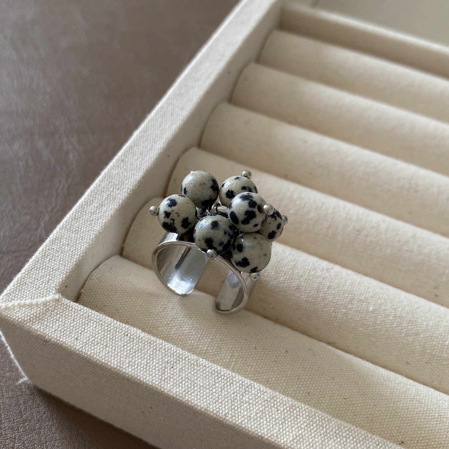 Women's Style Twin Geometric Zircon Metal Niche High-grade Versatile Shank Index Rings