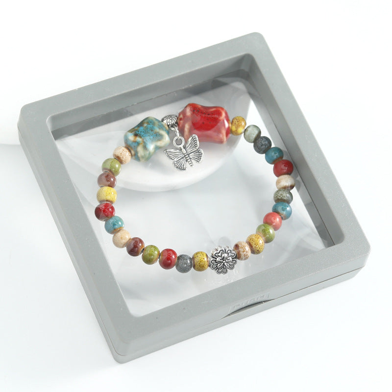 Ethnic Style Ceramic Beaded Artistic Ancient Bracelet