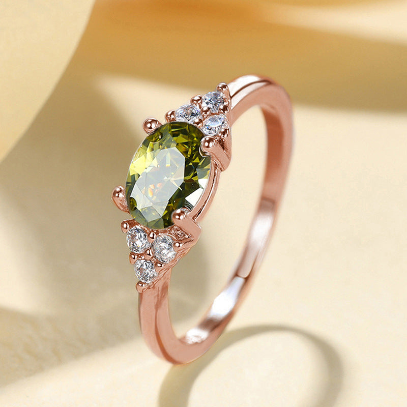 Simple Light Luxury Korean Female Elegant Engagement Wedding Gentle Ring