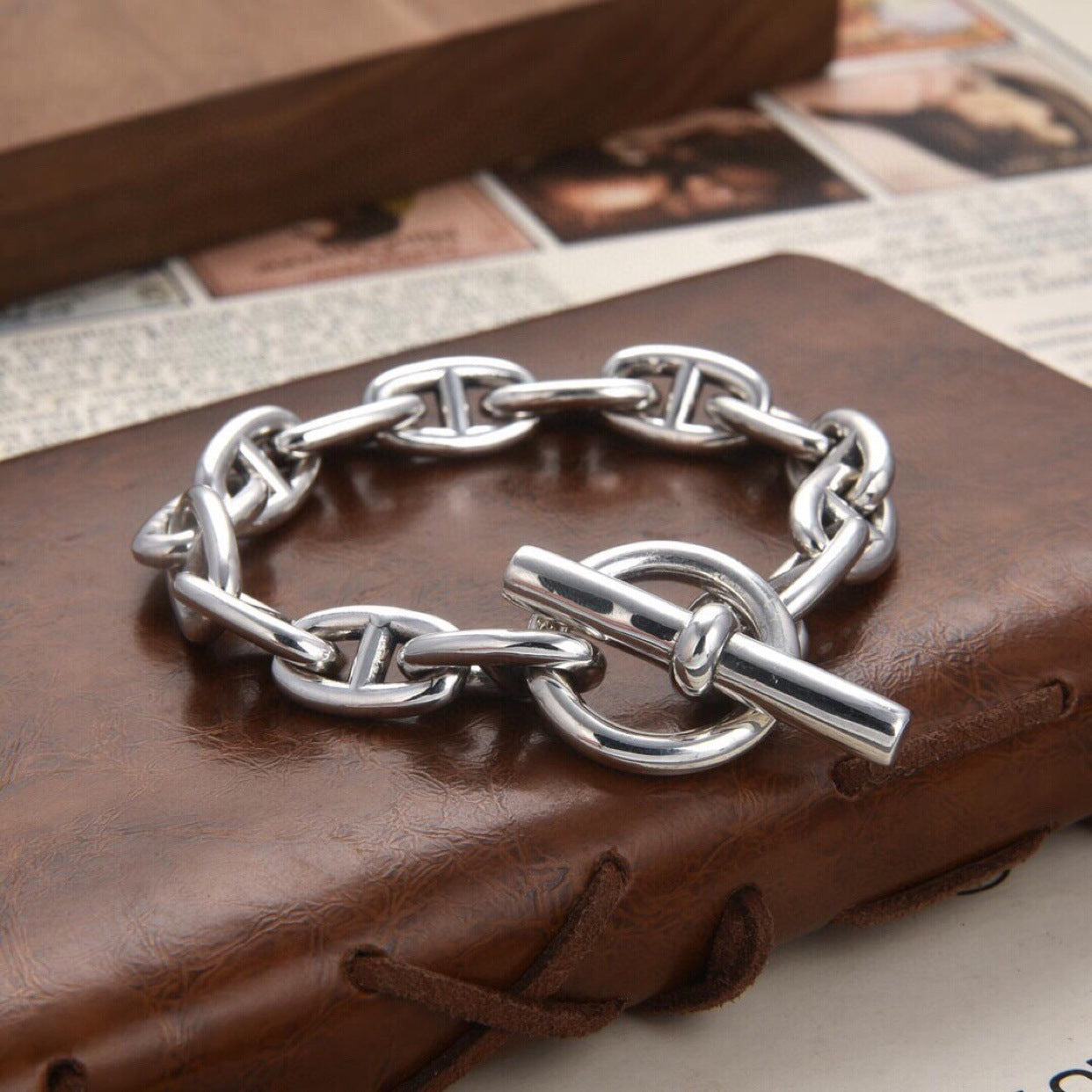Women's & Men's Nose Retro Buckle Hot Personalized Tide Bracelet
