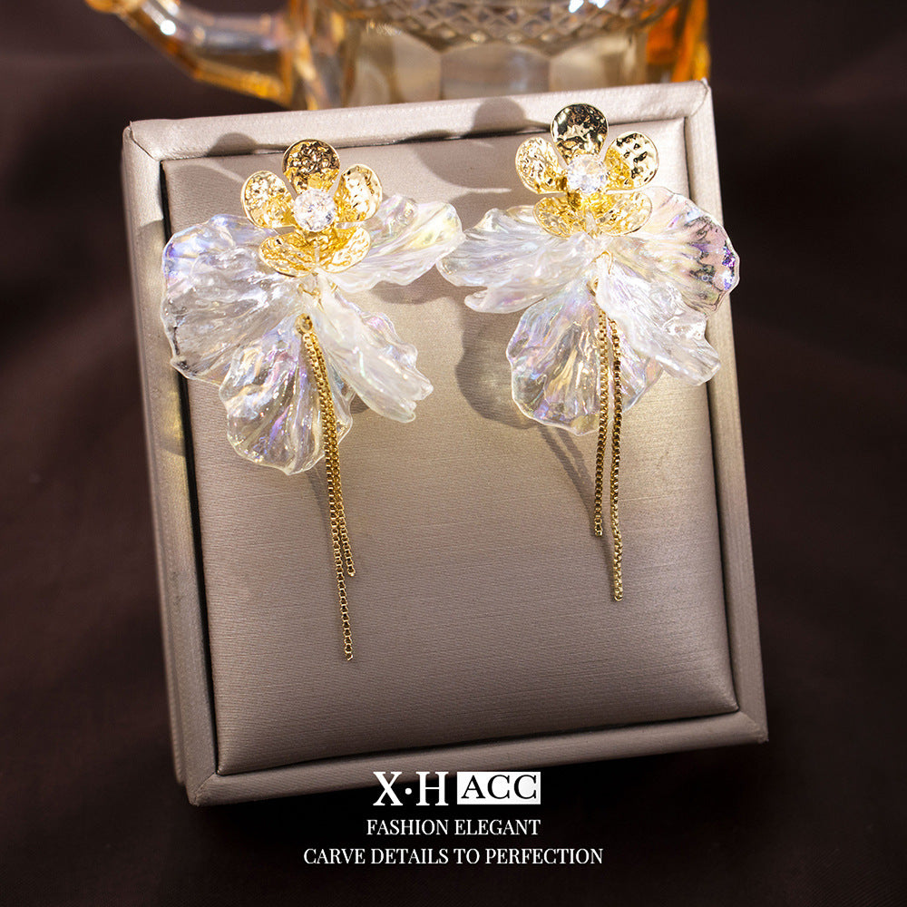 Elegant Zircon Butterfly Tassel Gentle Stylish Personality Stud Earrings