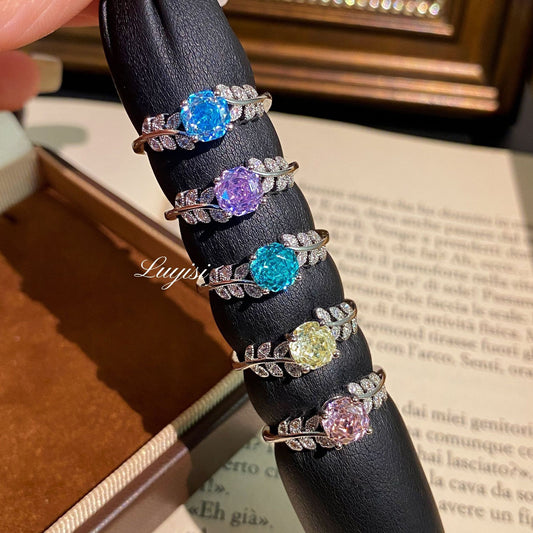 Leaf Female Affordable Luxury Fashion Graceful Ring