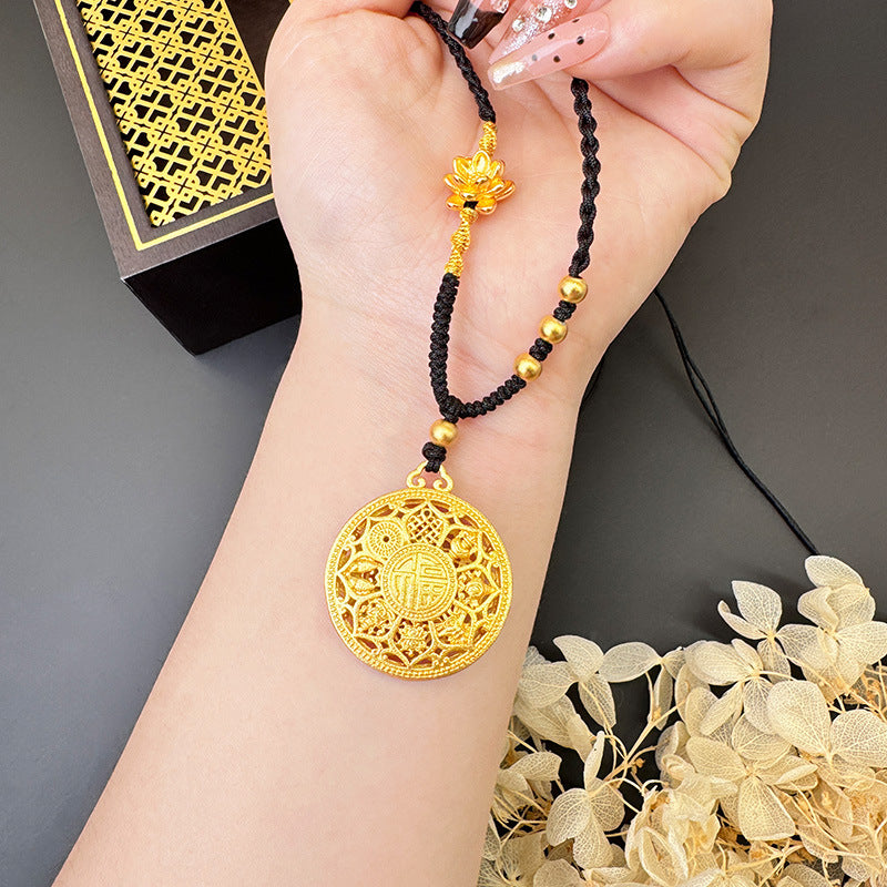 Gold Retro Chinese Style Exquisite Light Luxury Necklaces