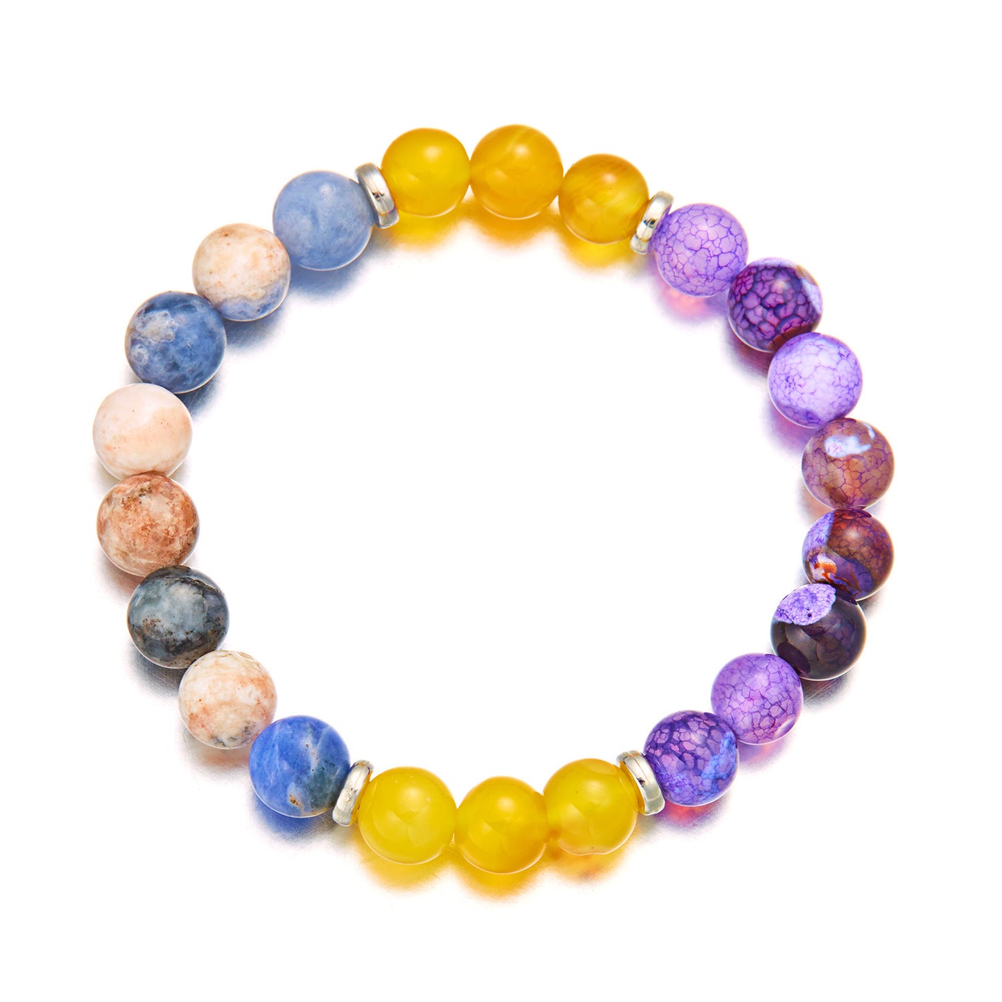 Ornament Natural Stone Geometric Beaded Gradient Bracelets