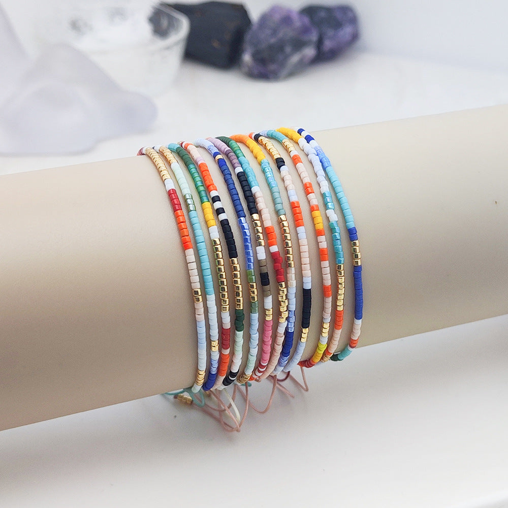 Bead Tiny Niche Woven Color Beads Bracelets