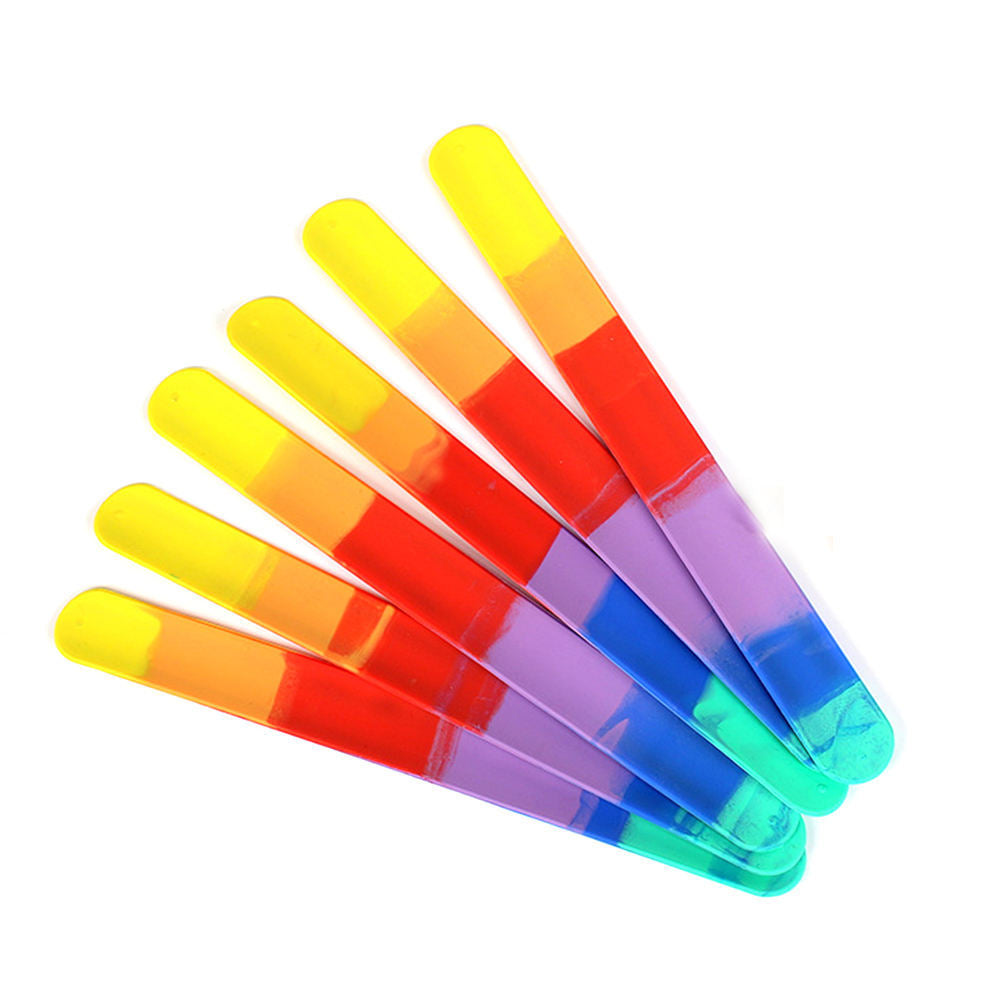 Solid Color Silicone Gel Slap Wristband Pat Band Bracelet