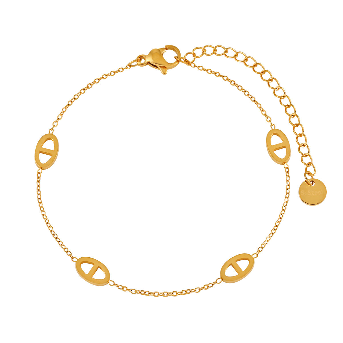 Women's Simple Pig Nose Fashion Personality Gold-plated Titanium Steel Bracelet