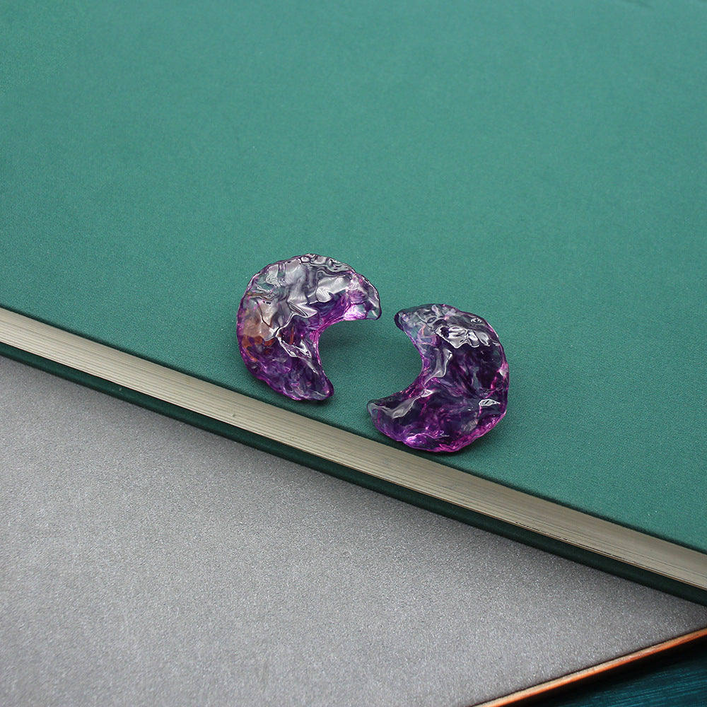 Dopamine Color Matching Plant Resin Rainbow Striped Dominic Rings