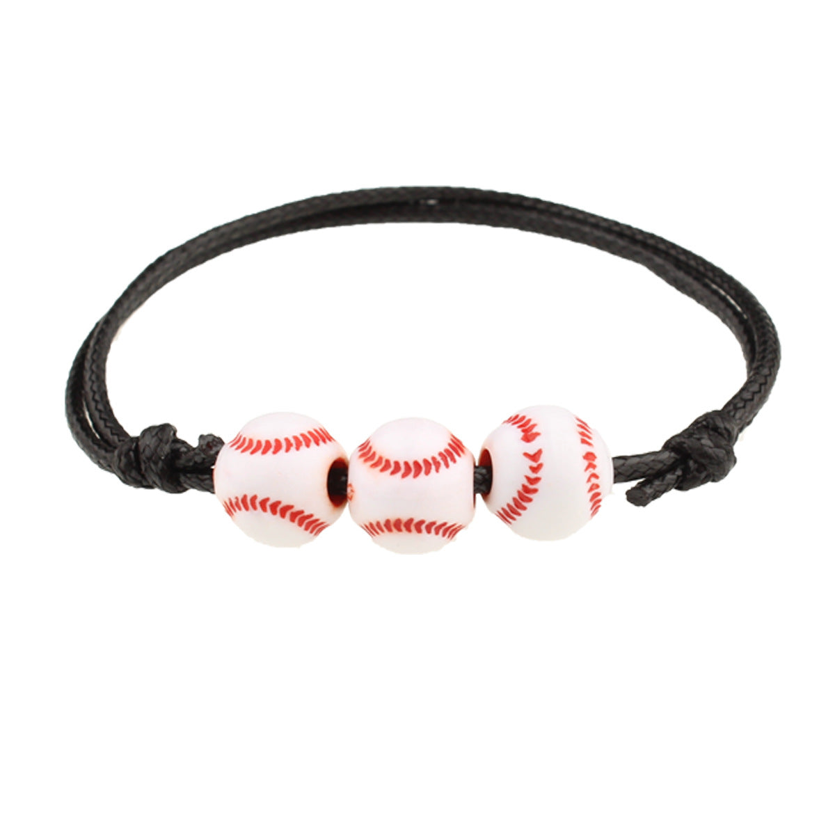 Basketball Baseball Wax Line Woven Softball Bracelets