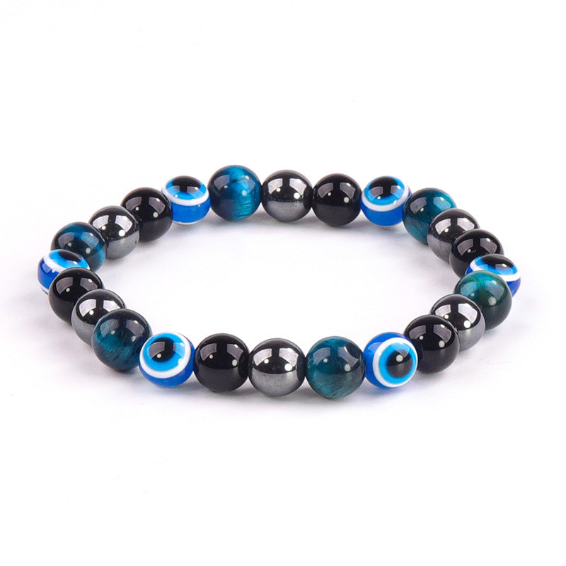 Evil Eye String Beads Woven Obsidian Bracelets