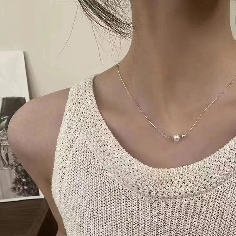 Women's Beads Light Luxury Simple Imitation Pearl Snake Bones Necklaces