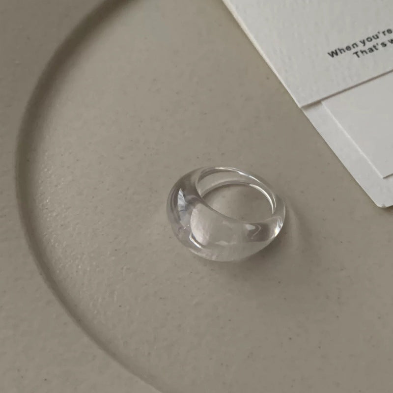 Wide Face Female Simple Personality High Rings