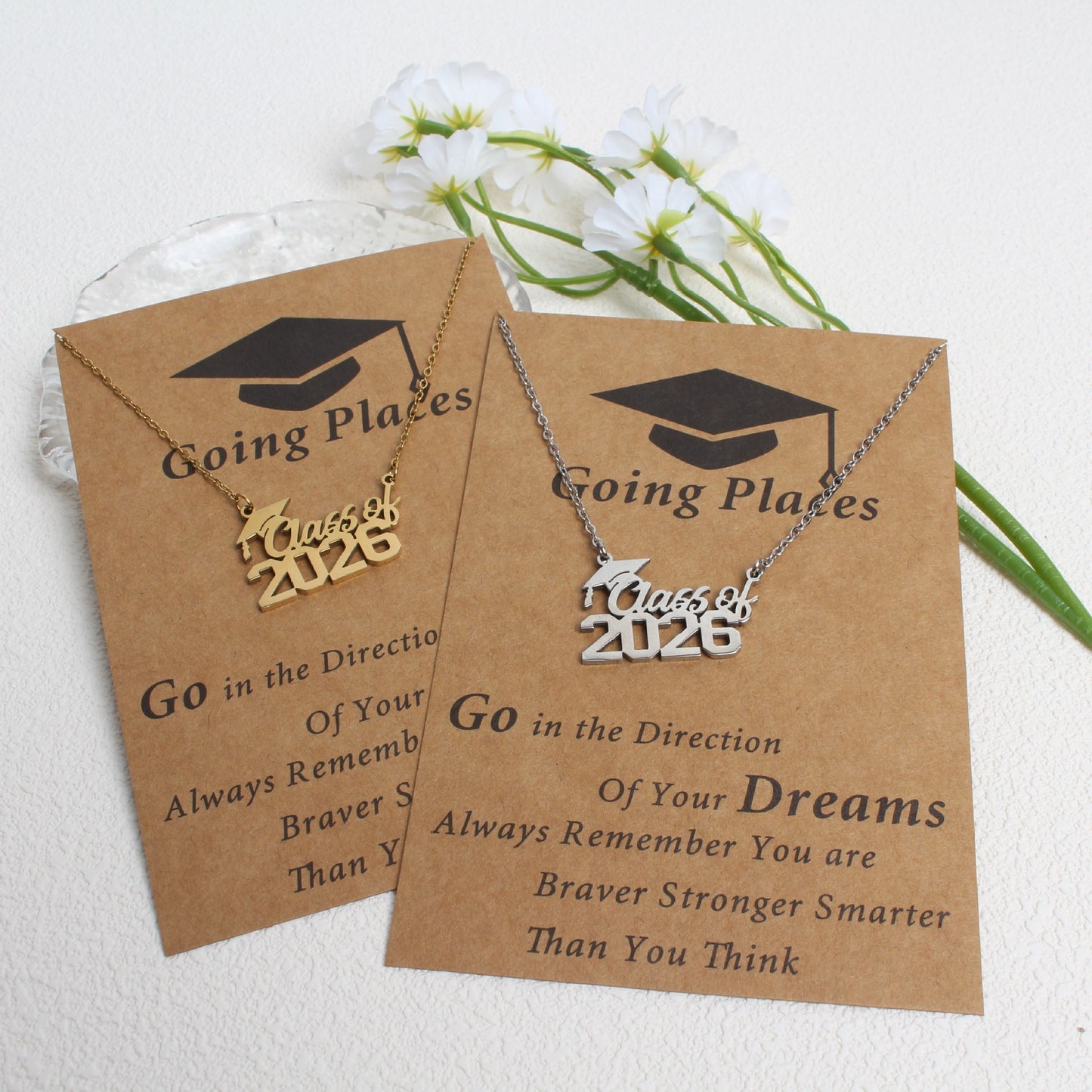 Creative Graduation Commemorative Gift Stainless Steel Frosted Dr. Jin Necklace