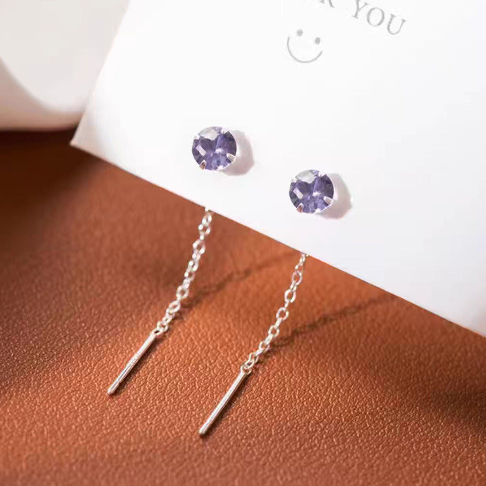 Women's Simple Pure Sier Star Light Luxury Ear Line