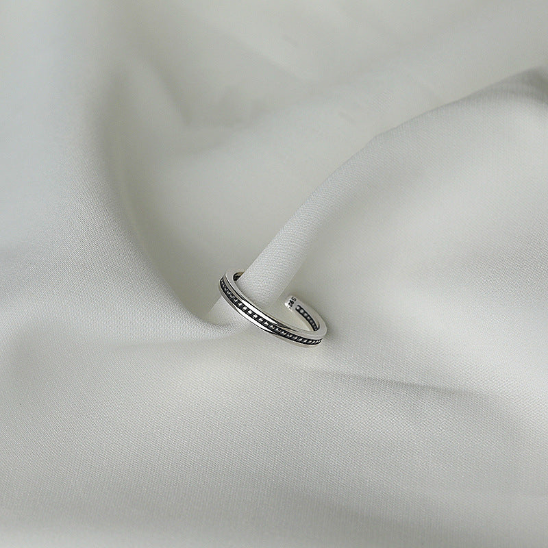 Women's Vintage Dot For Simple Personality Light Luxury Minority Ring
