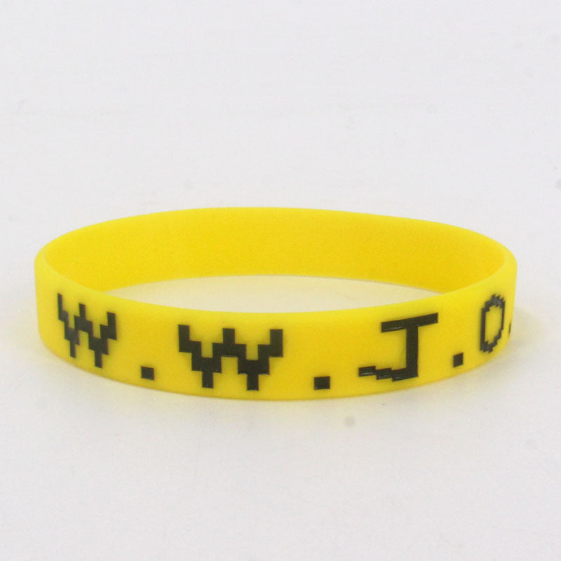 Women's & Men's Sports Style Silicone Concave Color Filling Adult Rubber Wrist Bracelet