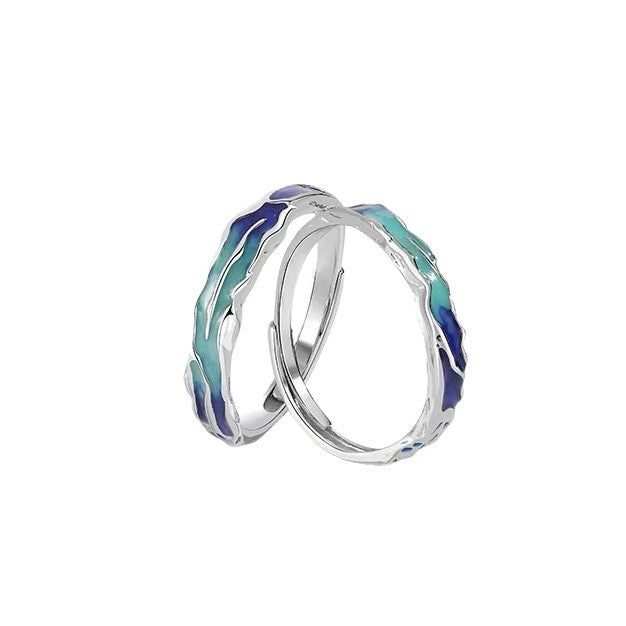 Women's & Men's Aurora Couple Design High-grade Light Luxury Gift For Valentine's Day Rings