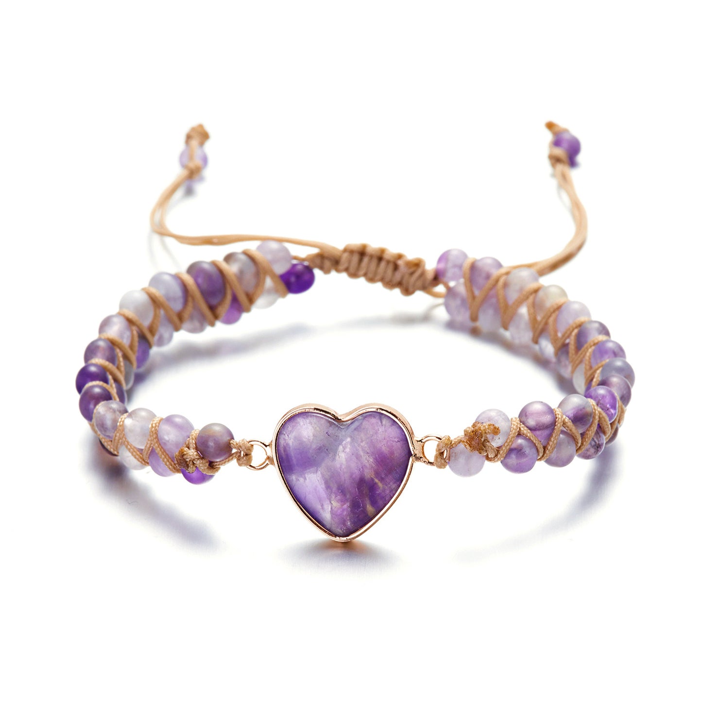 Peach Heart Emperor Stone Seven Pulse Bracelets