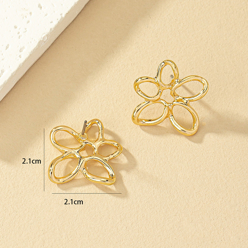 Popular Alloy Flower Minority Simple Fashion Rings