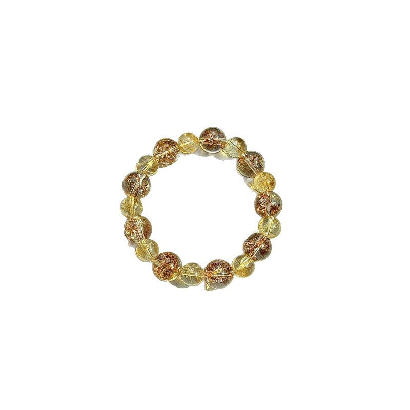 Gold Foil Plastic Flower Yellow Tower Crystal Series Female Affordable Bracelets