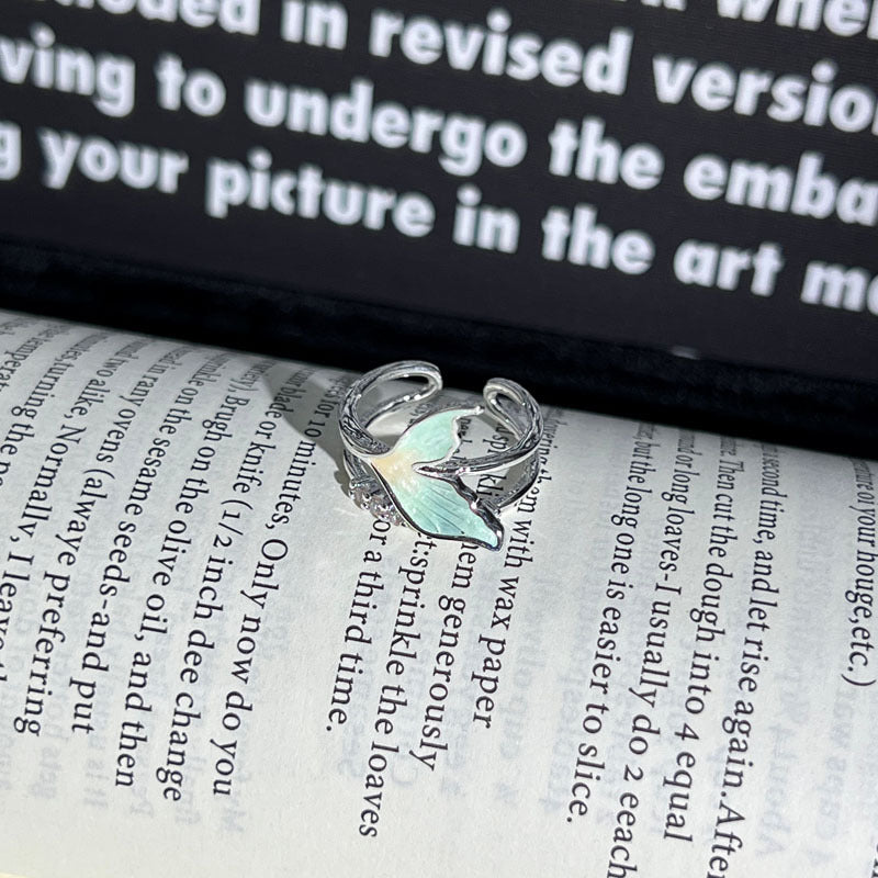 Mori Sweet Dopamine Color Texture Open Female Cold Wind Exquisite Rings