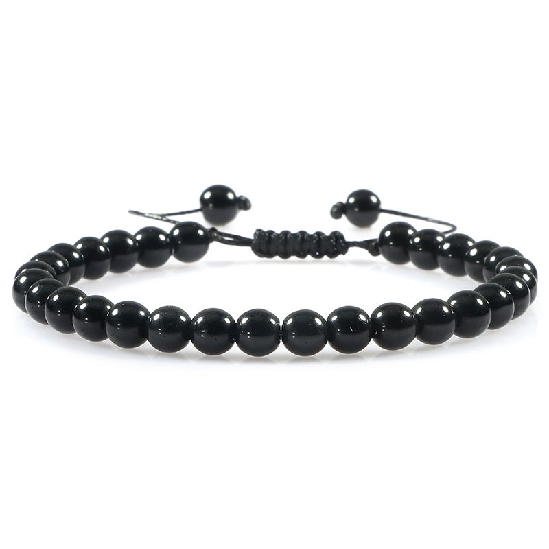 Fashion Haematite Beaded Turquoise Braided Rope Bracelet