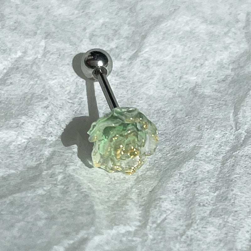 Color Titanium Steel Screw Buckle Piercing Lady Stud Earrings