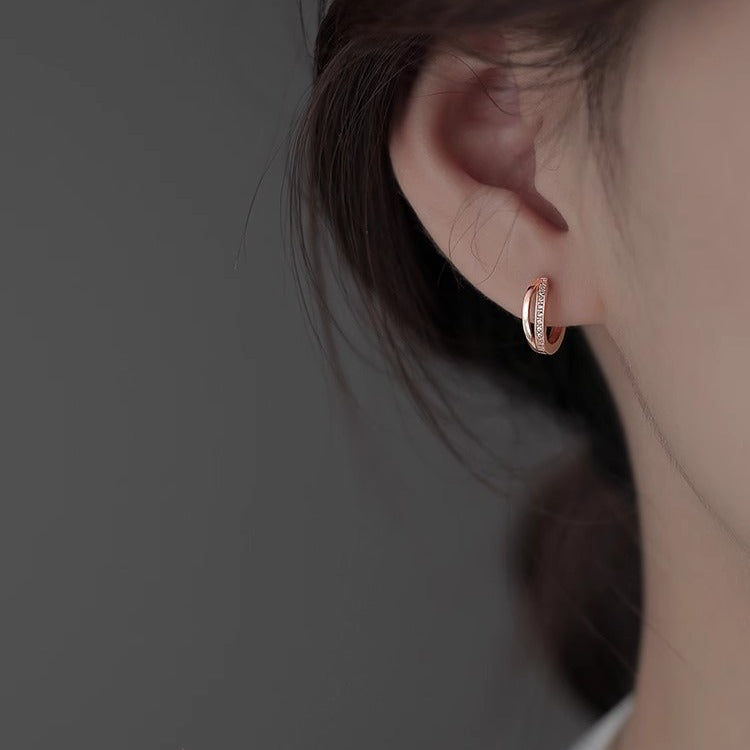 Women's Simple For Retro Fashion Micro Inlay Shiny Zircon Earrings
