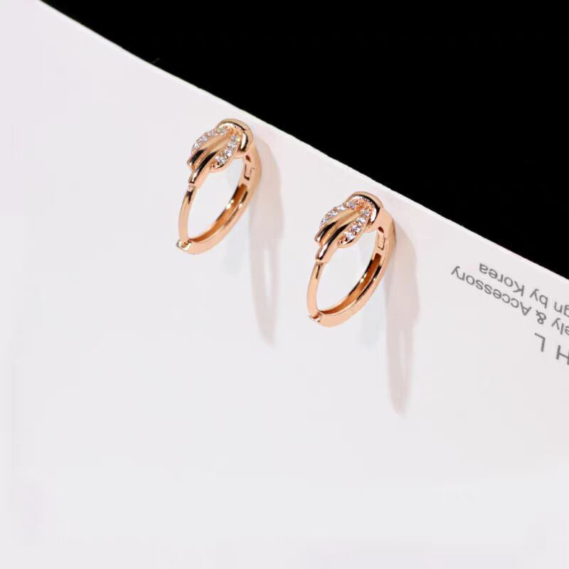Knotted Circle Ear Clip Trendy Simple Earrings