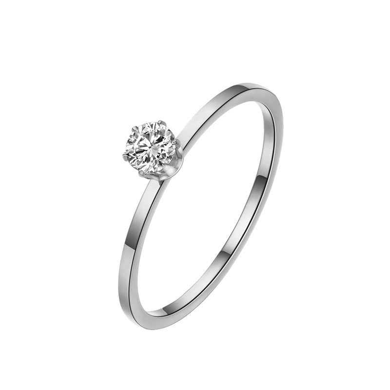 Women's Design Titanium Steel Plated Light Luxury Rings