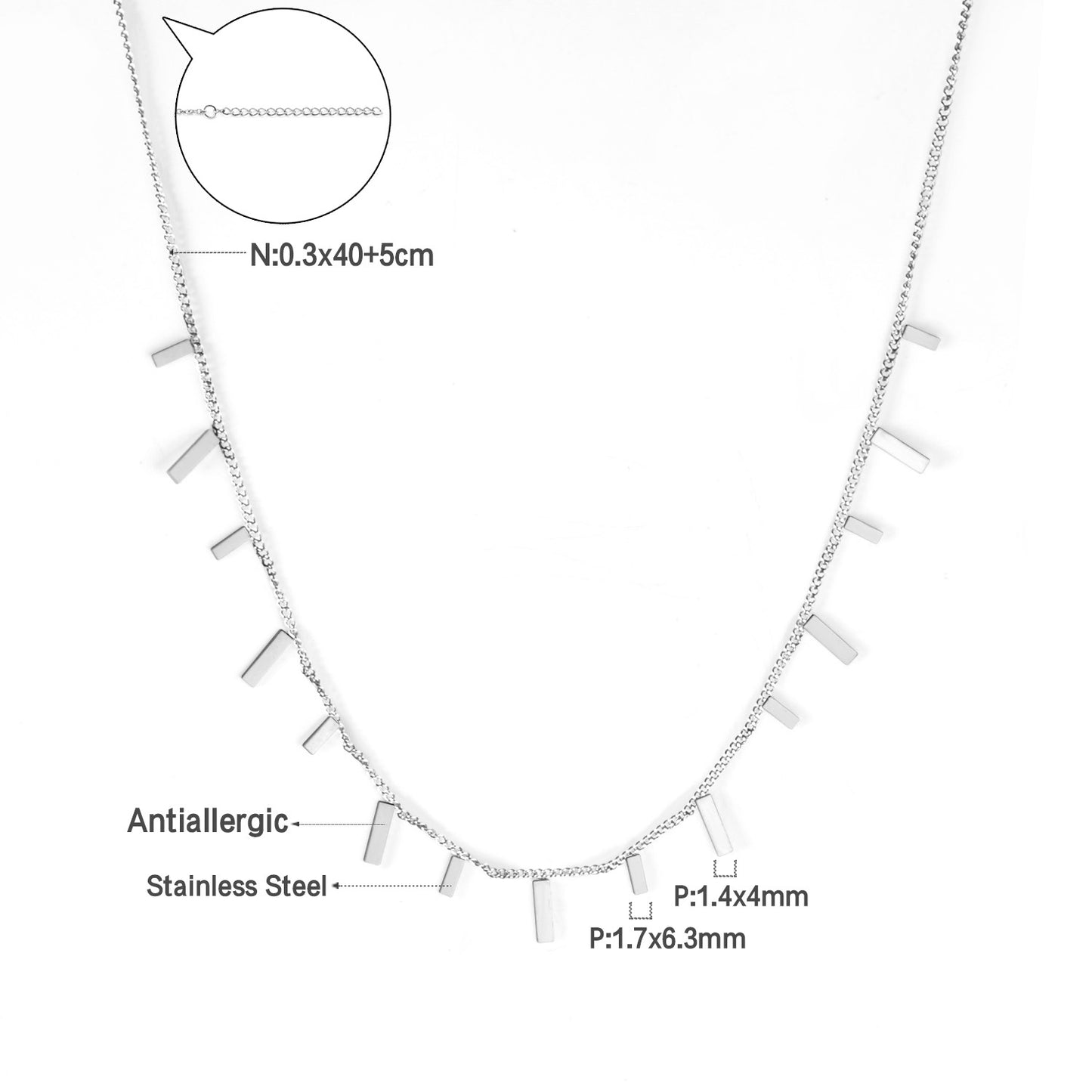 Niche High-grade Simple Temperamental Geometric Electroplated Stainless Necklaces