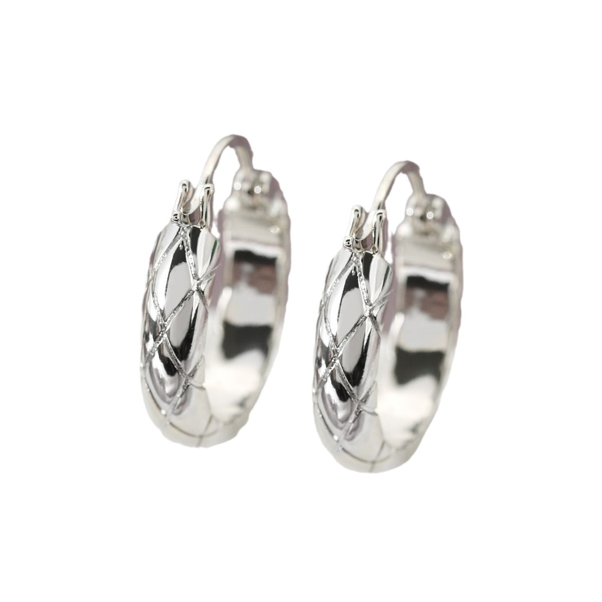 Glossy Diamond Plaid High-grade Light Luxury Simplicity Female Temperament Personalized Ear Buckle