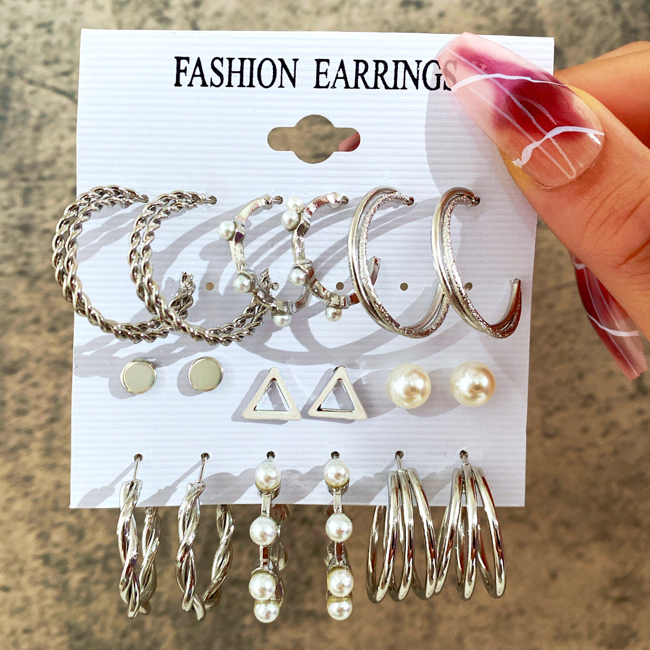 Model Shaped Card Pack Creative Suit Earrings