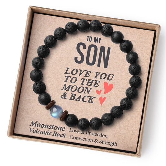 Volcanic Stone Elastic String Father's Day Bracelets