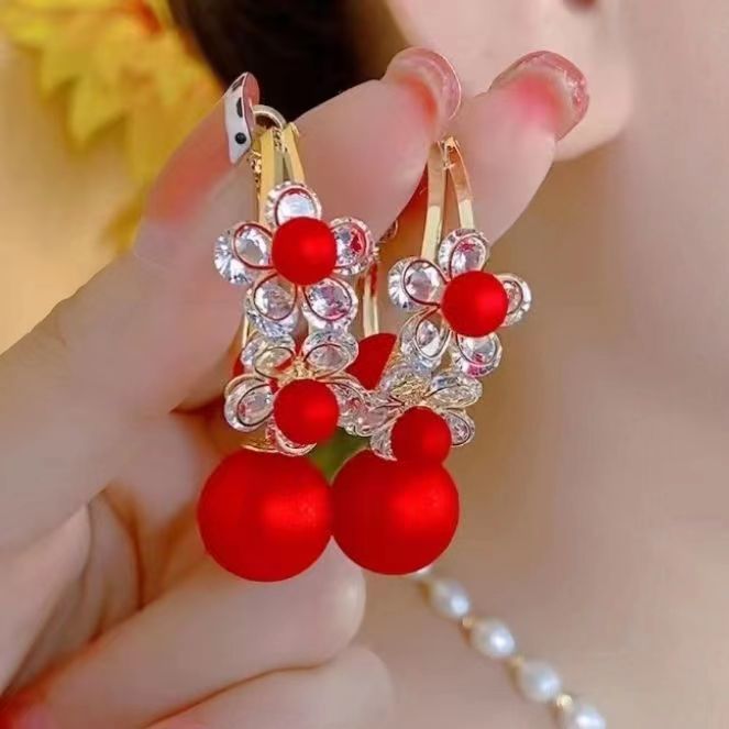 Zircon Flower Large Pearl Multiple Ways Rings