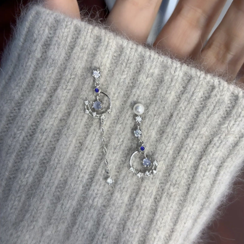 Women's Light Luxury High-grade Refined Rhinestone Thin Stud Earrings