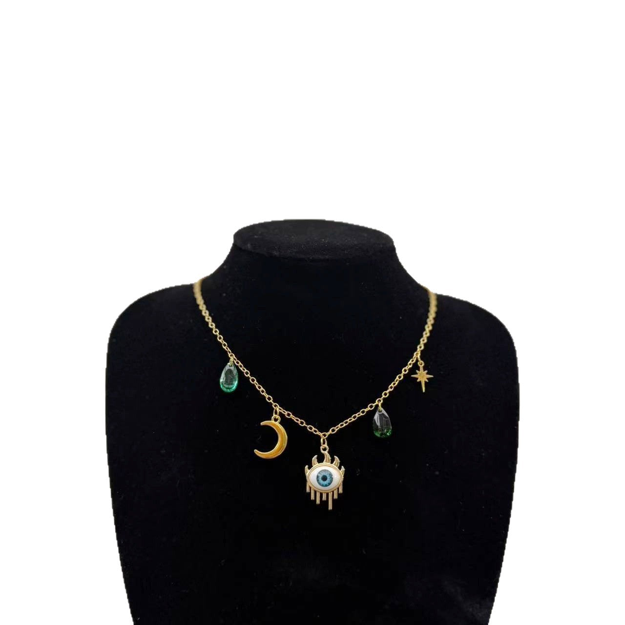Star Moon Gold Turquoise Eye Devil's Necklaces
