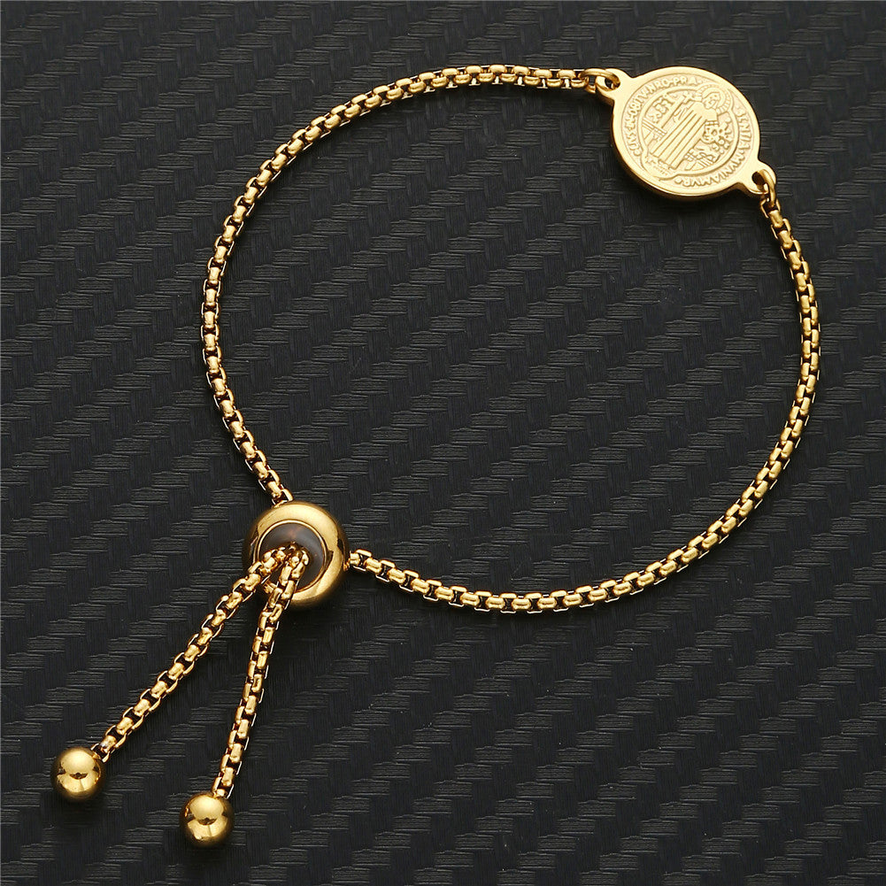 Fashionable Simple Elegant Stainless Steel Retractable Strand Bracelet